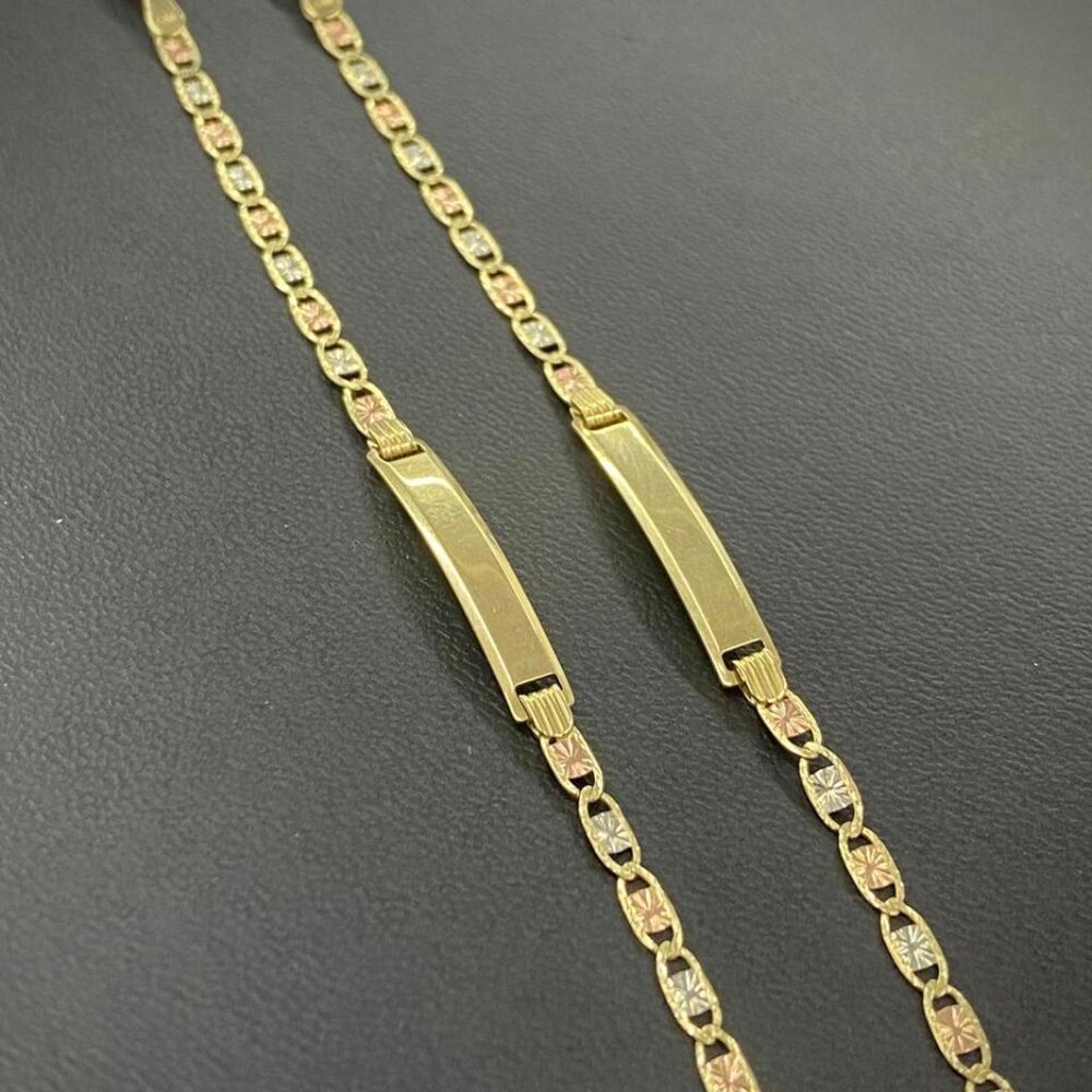 Baby ID Bracelet 5.5 10K Real Gold For Newborn Pulsera de Oro Real Para Bebés - Picture 8 of 8